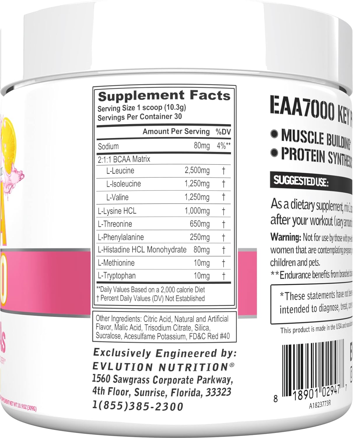 Evlution Nutrition EAA7000 - Pre & Post Workout Powder - Muscle Buildi Evlution Nutrition EAA7000 - Pre & Post Workout Powder - Muscle Buildi