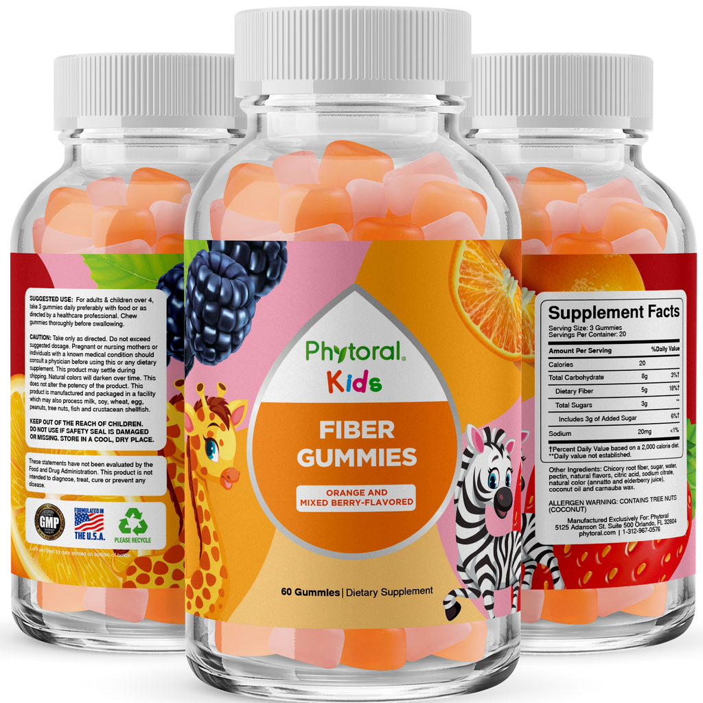 Natural Prebiotic Fiber Gummies for Kids - Chicory Root Fiber Gummy Vi ...